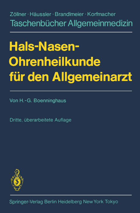 Hals-Nasen-Ohrenheilkunde für den Allgemeinarzt - Hans-Georg Boenninghaus