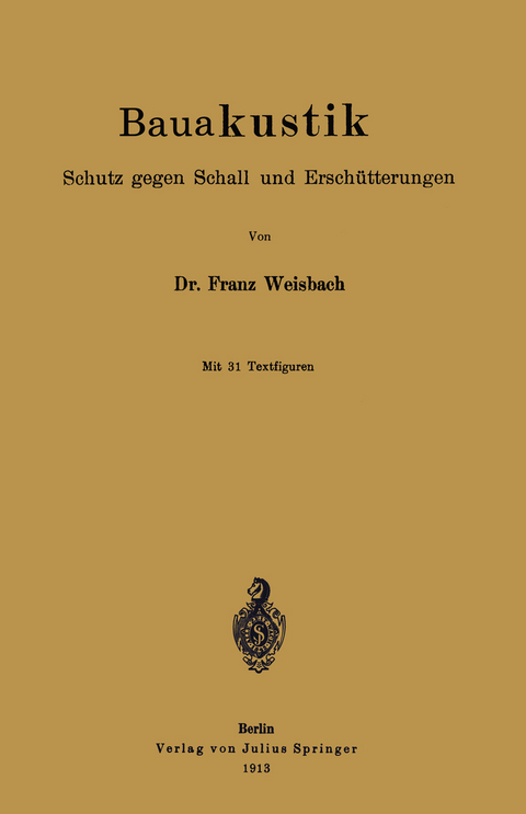 Bauakustik - Franz Weisbach