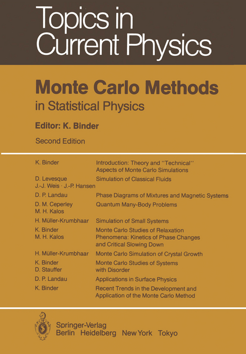 Monte Carlo Methods in Statistical Physics - 