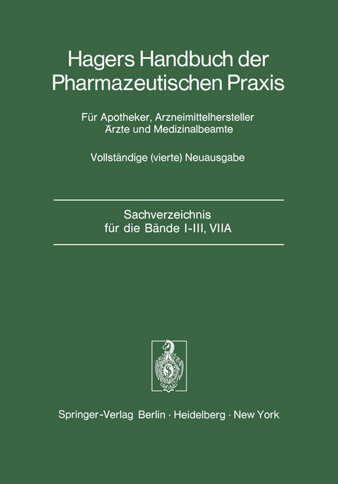 Sachverzeichnis für die Bände I–III, VIIA - P. H. List, L. Hörhammer