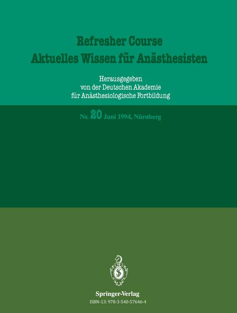 Aktuelles Wissen für Anästhesisten - R. Purschke