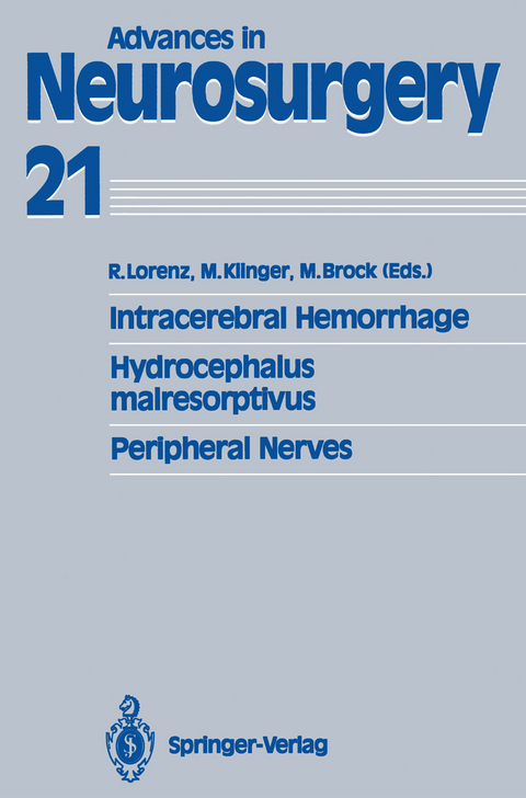 Intracerebral Hemorrhage Hydrocephalus malresorptivus Peripheral Nerves - 