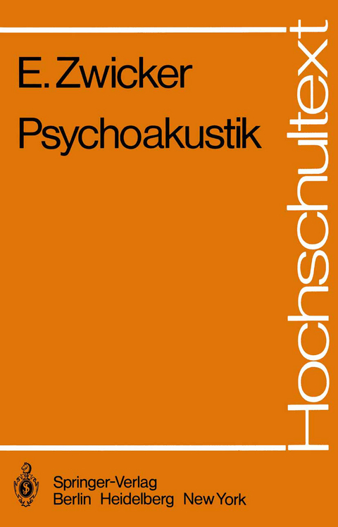 Psychoakustik - E. Zwicker