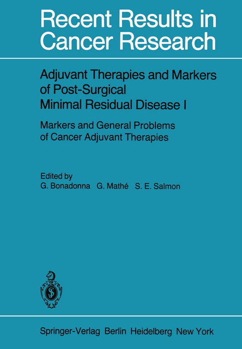 Adjuvant Therapies and Markers of Post-Surgical Minimal Residual Disease I - 