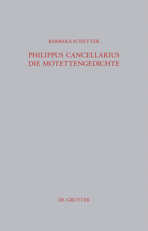 Philippus Cancellarius - Barbara Schetter