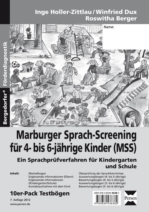 Marburger-Sprach-Screening - Testbögen - Inge Holler-Zittlau, Winfried Dux, Roswitha Berger