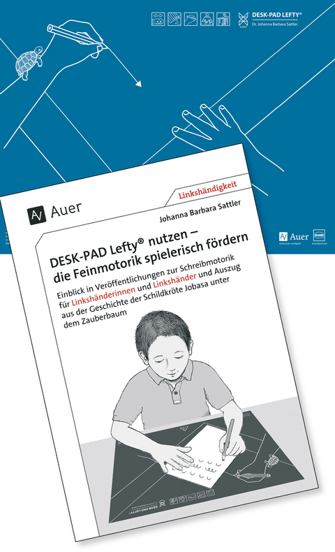 Schreibtisch-Auflage für Linkshänder DESK-PAD LEFTY®, mit Übungsheft - Johanna Barbara Sattler