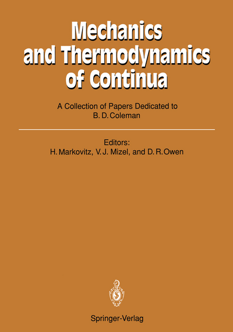 Mechanics and Thermodynamics of Continua - 