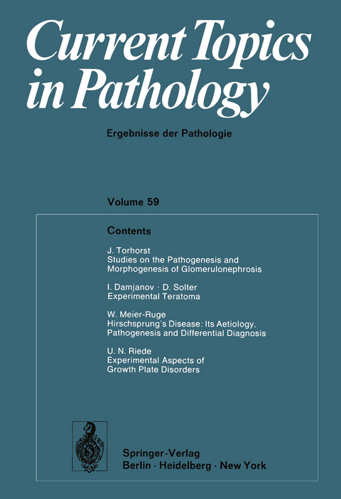 Current Topics in Pathology - E. Grundmann, W. H. Kirsten