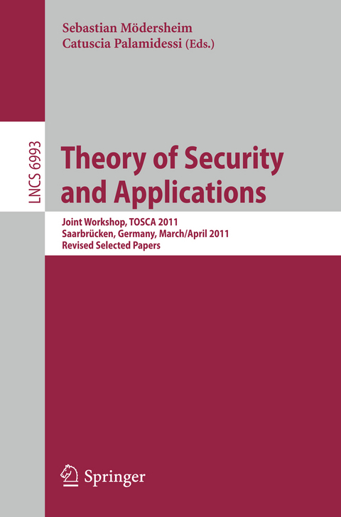 Theory of Security and Applications - 