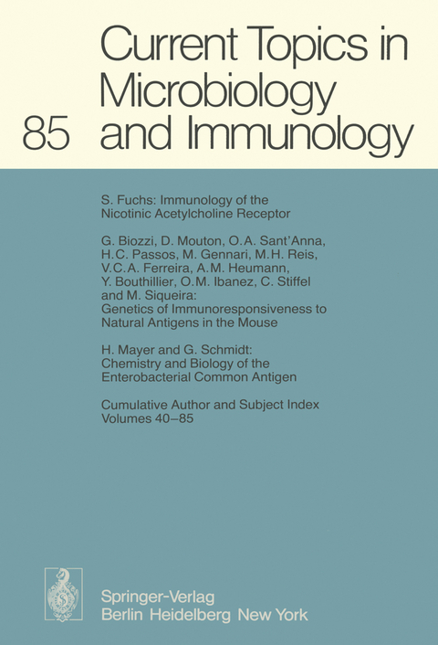 Current Topics in Microbiology and Immunology - W. Arber, S. Falkow, W. Henle, P. H. Hofschneider, J. H. Humphrey, J. Klein, P. Koldovský, H. Koprowski, O. Maaløe, F. Melchers, R. Rott, H. G. Schweiger, L. Syru?ek, P. K. Vogt