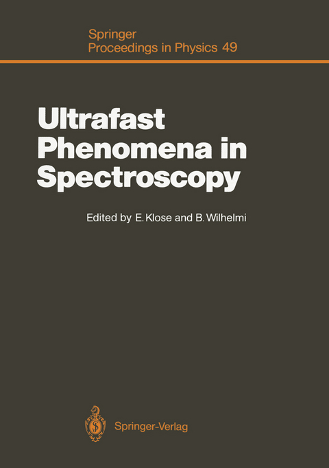 Ultrafast Phenomena in Spectroscopy - 