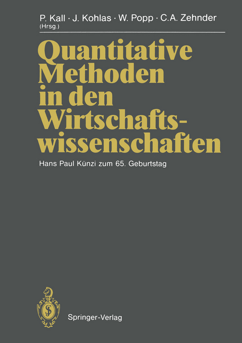 Quantitative Methoden in den Wirtschaftswissenschaften - 