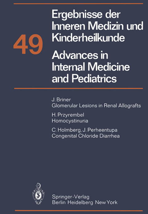 Ergebnisse der Inneren Medizin und Kinderheilkunde / Advances in Internal Medicine and Pediatrics - P. Frick, G.-A. von Harnack, K. Kochsiek, G. A. Martini, A. Prader