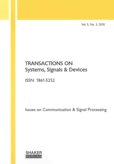 Transactions on Systems, Signals and Devices Vol. 5, No. 3 - 