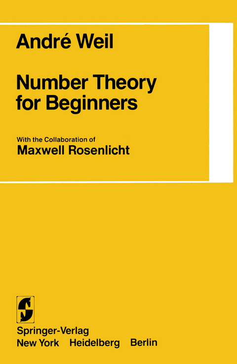 Number Theory for Beginners - Andre Weil