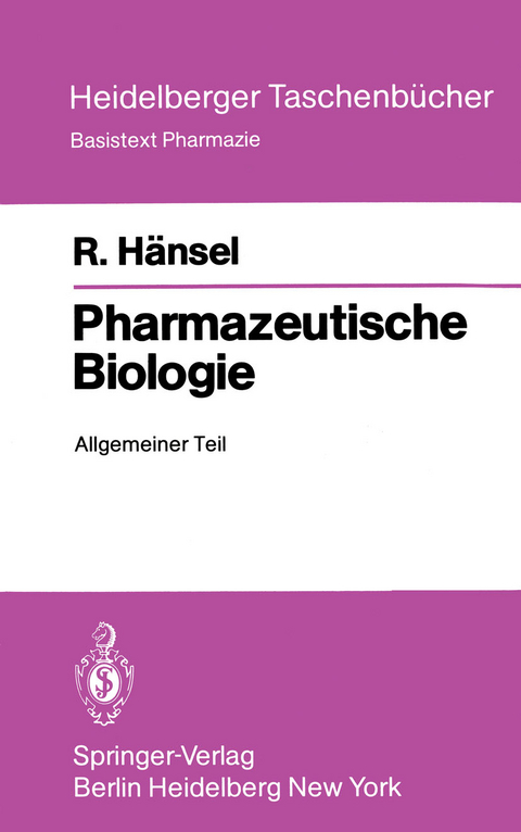 Pharmazeutische Biologie - R. Hänsel