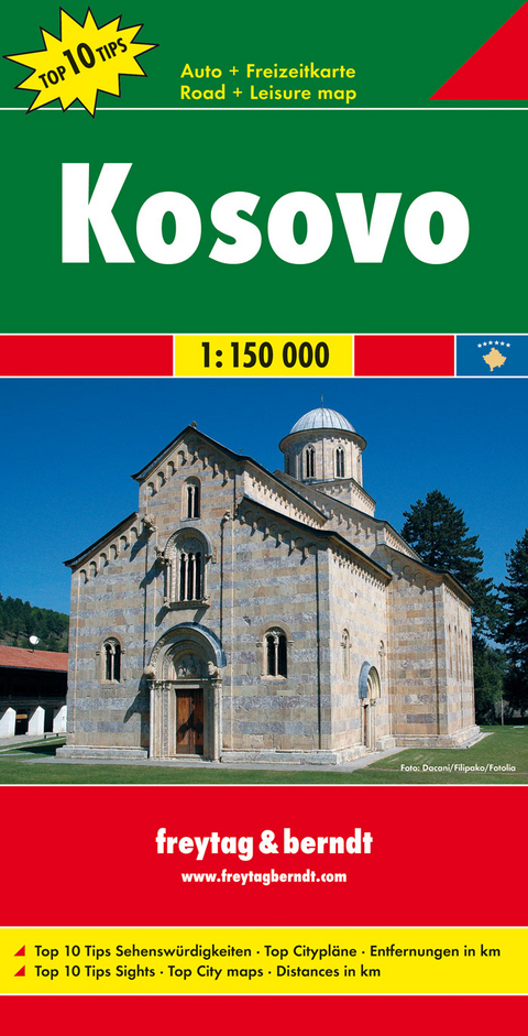 Kosovo, Autokarte 1:150.000, Top 10 Tips - 