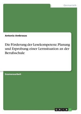 Die FÃ¶rderung der Lesekompetenz. Planung und Erprobung einer Lernsituation an der Berufsschule - Antonia Ambrasas