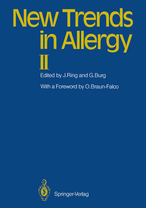 New Trends in Allergy II - 