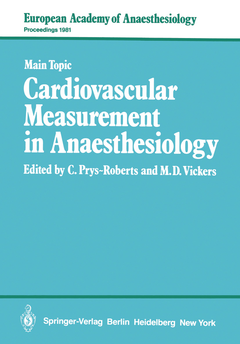 Cardiovascular Measurement in Anaesthesiology - 