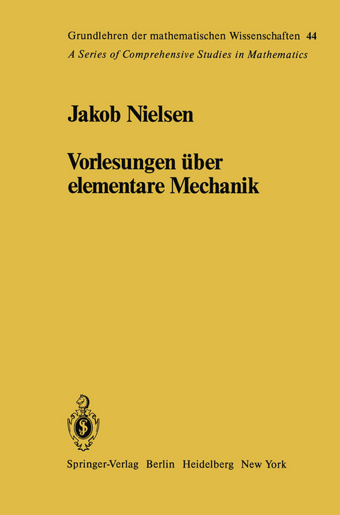 Vorlesungen über elementare Mechanik - J. Nielsen