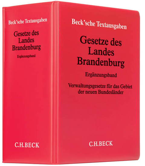 Gesetze des Landes Brandenburg Ergänzungsband, zur Fortsetzung - 