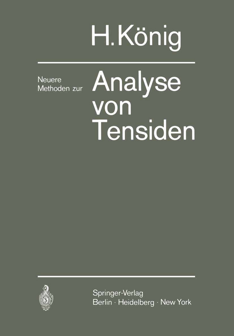 Neuere Methoden zur Analyse von Tensiden - Hans König