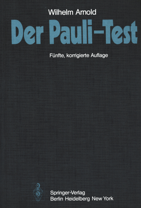 Der Pauli-Test - W. Arnold