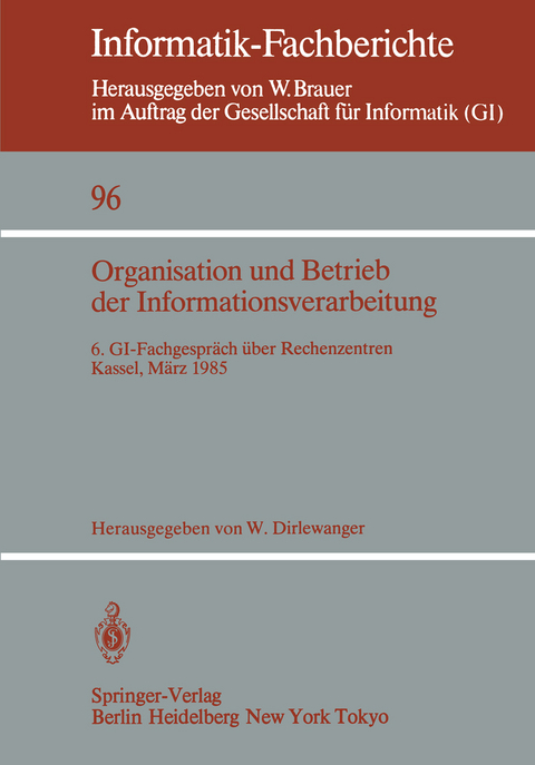 Organisation und Betrieb der Informationsverarbeitung - 