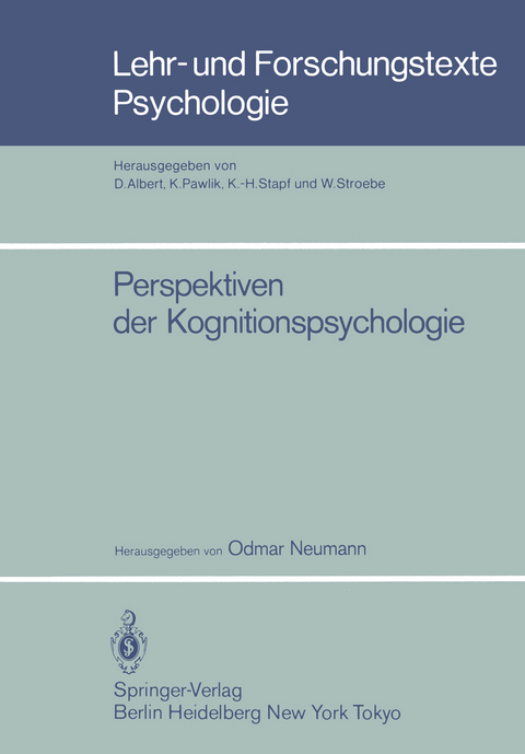 Perspektiven der Kognitionspsychologie - 