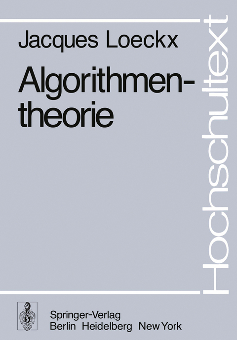 Algorithmentheorie - J. Loeckx