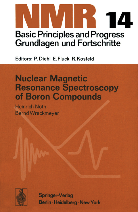 Nuclear Magnetic Resonance Spectroscopy of Boron Compounds - Heinrich Nöth, Bernd Wrackmeyer