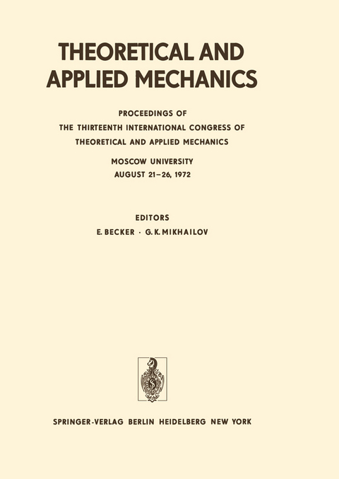 Theoretical and Applied Mechanics - 