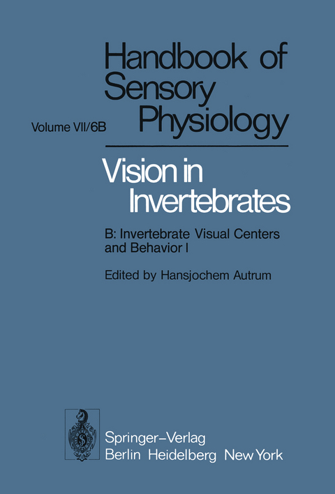 Comparative Physiology and Evolution of Vision in Invertebrates - M.F. Land, S.B. Laughlin, D.R. Nässel, N.J. Strausfeld, T.H. Waterman