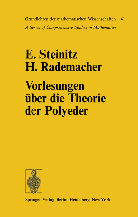 Vorlesungen über die Theorie der Polyeder - Ernst Steinitz