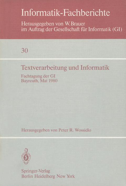 Textverarbeitung und Informatik - 