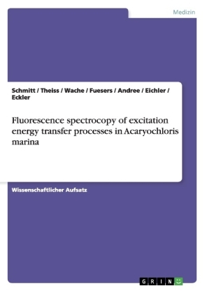 Fluorescence spectrocopy of excitation energy transfer processes in Acaryochloris marina -  Schmitt,  Theiss,  Wache,  Fuesers,  Andree,  Eichler,  Eckler