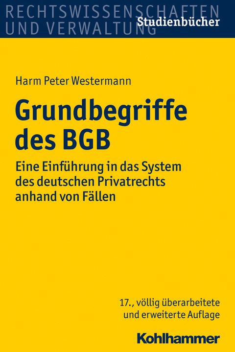 Grundbegriffe des BGB - Harm Peter Westermann