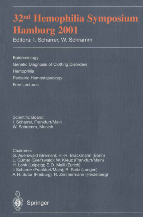 32nd Hemophilia Symposium Hamburg 2001 - 