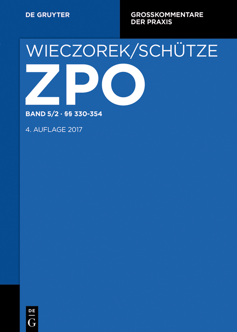 Zivilprozessordnung und Nebengesetze / §§ 330-354