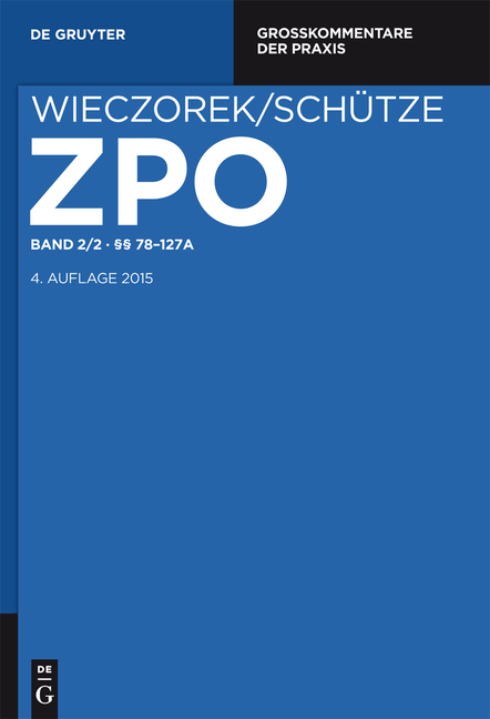 Zivilprozessordnung und Nebengesetze / §§ 78-127a