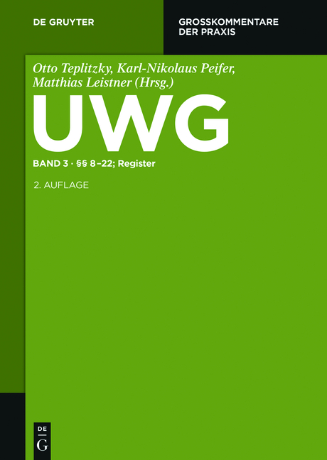 UWG / §§ 8-22; Register - 