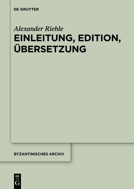 Einleitung, Edition, Ubersetzung