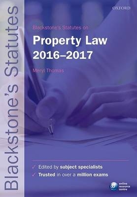 Blackstone's Statutes on Property Law 2016-2017 - 