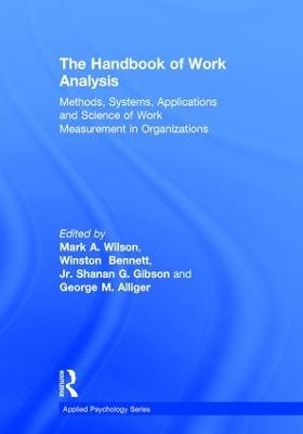 The Handbook of Work Analysis - 