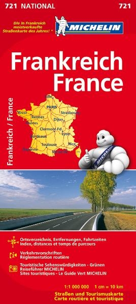 Michelin Karte Frankreich. France