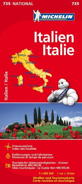 Michelin Karte Italien. Italie