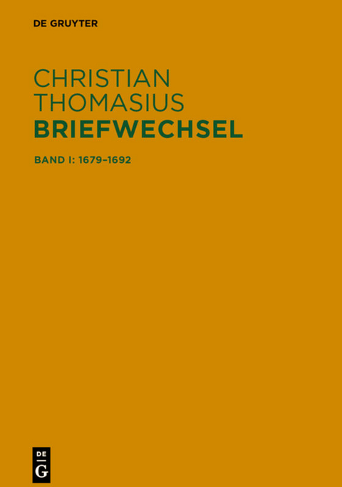 Christian Thomasius: Briefwechsel / Briefe 1679–1692 - 