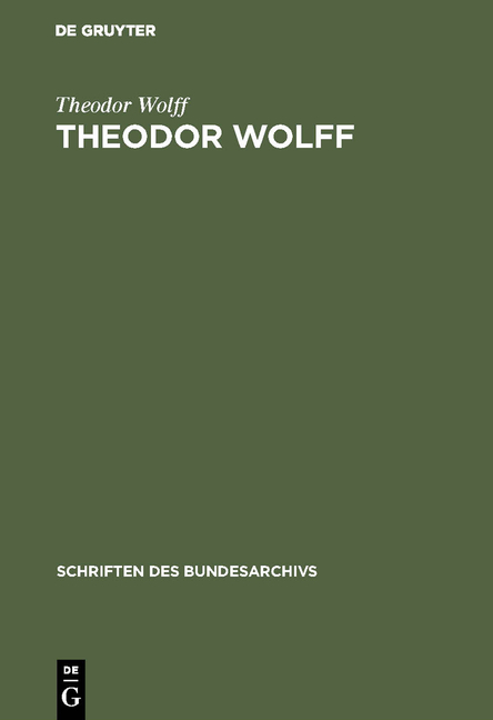 Theodor Wolff - Theodor Wolff